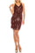 Cocktail Dresses Short Fitted Beaded  Cocktail Dress Crimson Multi