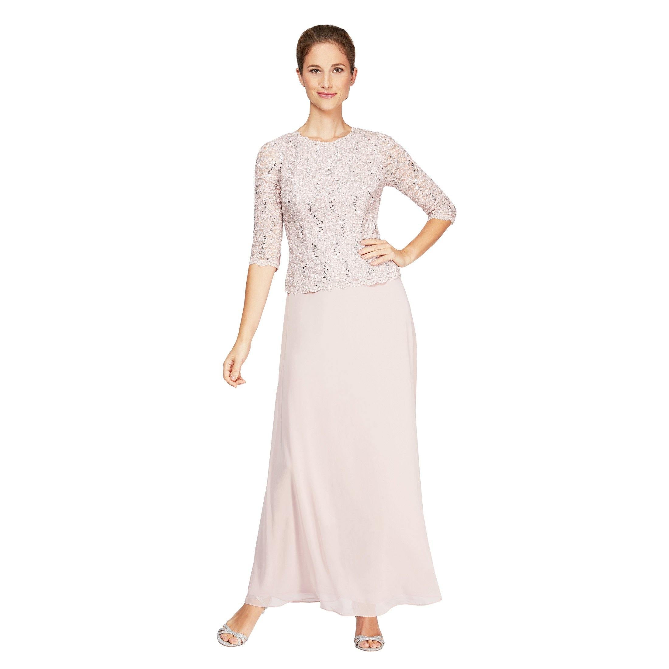 Navy Alex Evenings AE112318 Mother of the Bride Long Dress