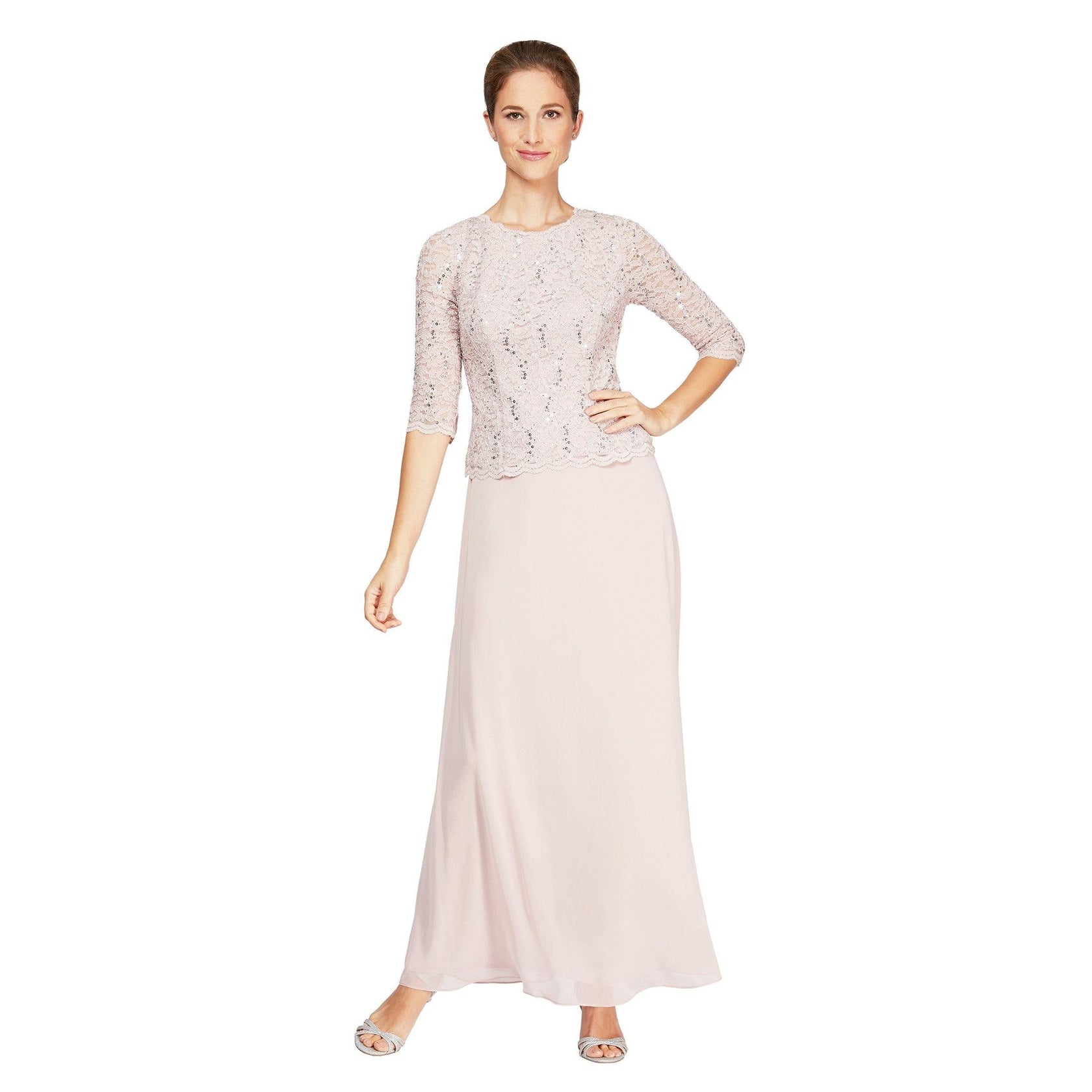 Navy Alex Evenings AE112318 Mother of the Bride Long Dress for $175.99