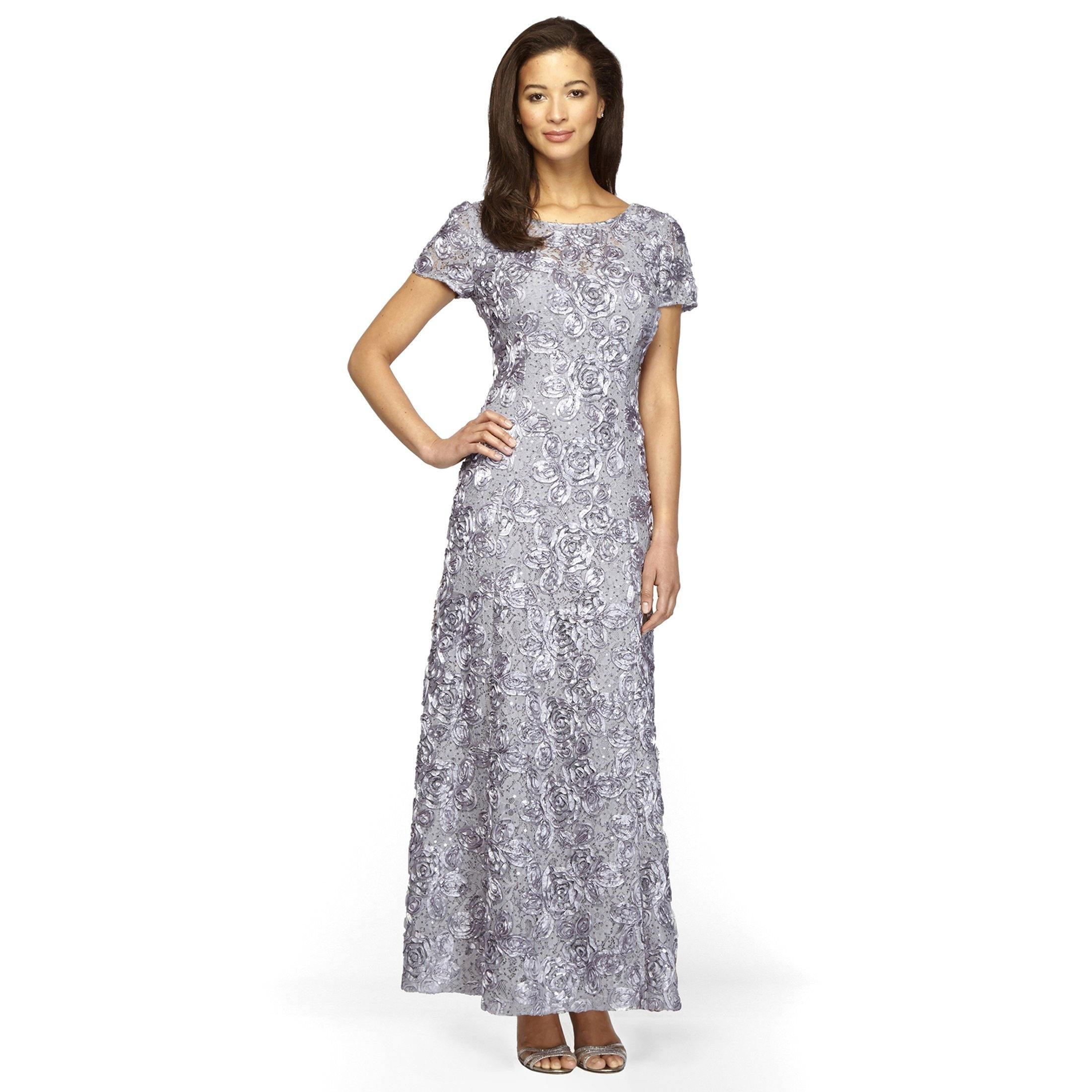 Champagne Alex Evenings AE112788 Long Mother of the Bride Dress for $249.99 – The Dress Outlet
