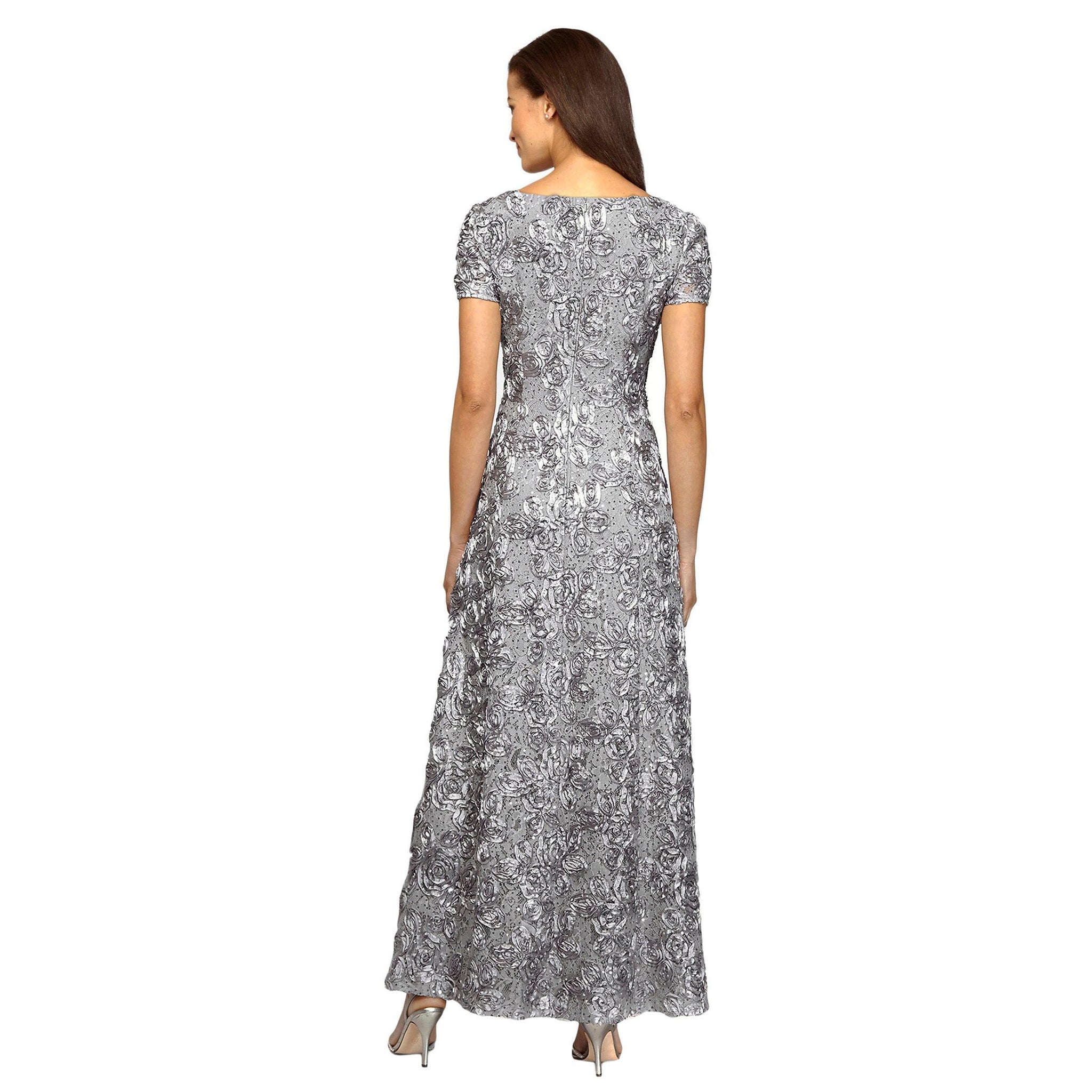 Champagne Alex Evenings AE112788 Long Mother of the Bride Dress for