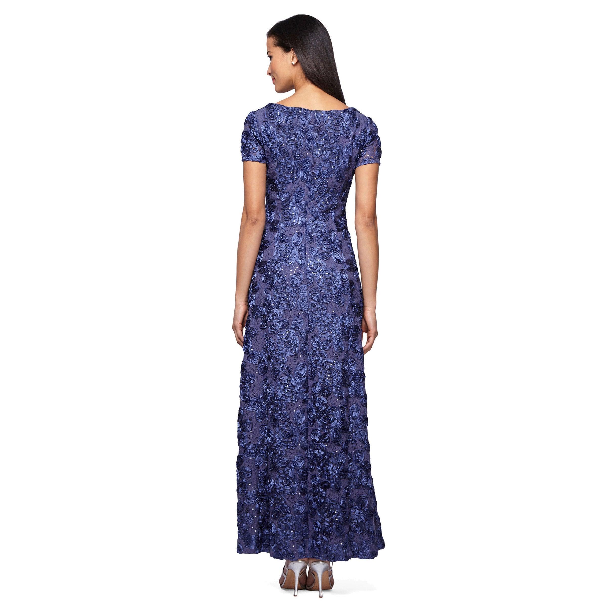 Champagne Alex Evenings AE112788 Long Mother of the Bride Dress