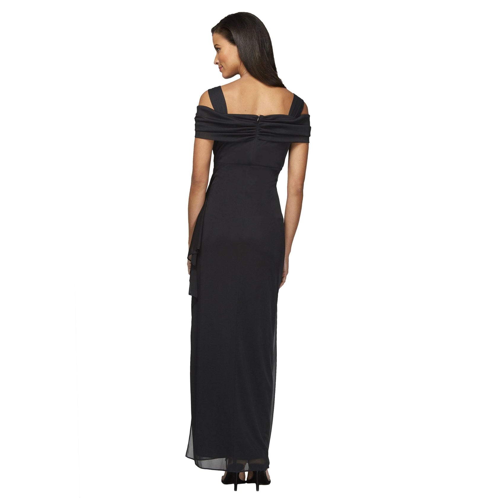 Black Alex Evenings AE132156 Long Formal Off Shoulder Dress for $129.99 ...