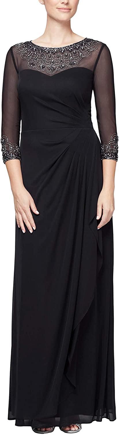 Alex Evenings Long Mother of the Bride Dress 132833 - The Dress Outlet