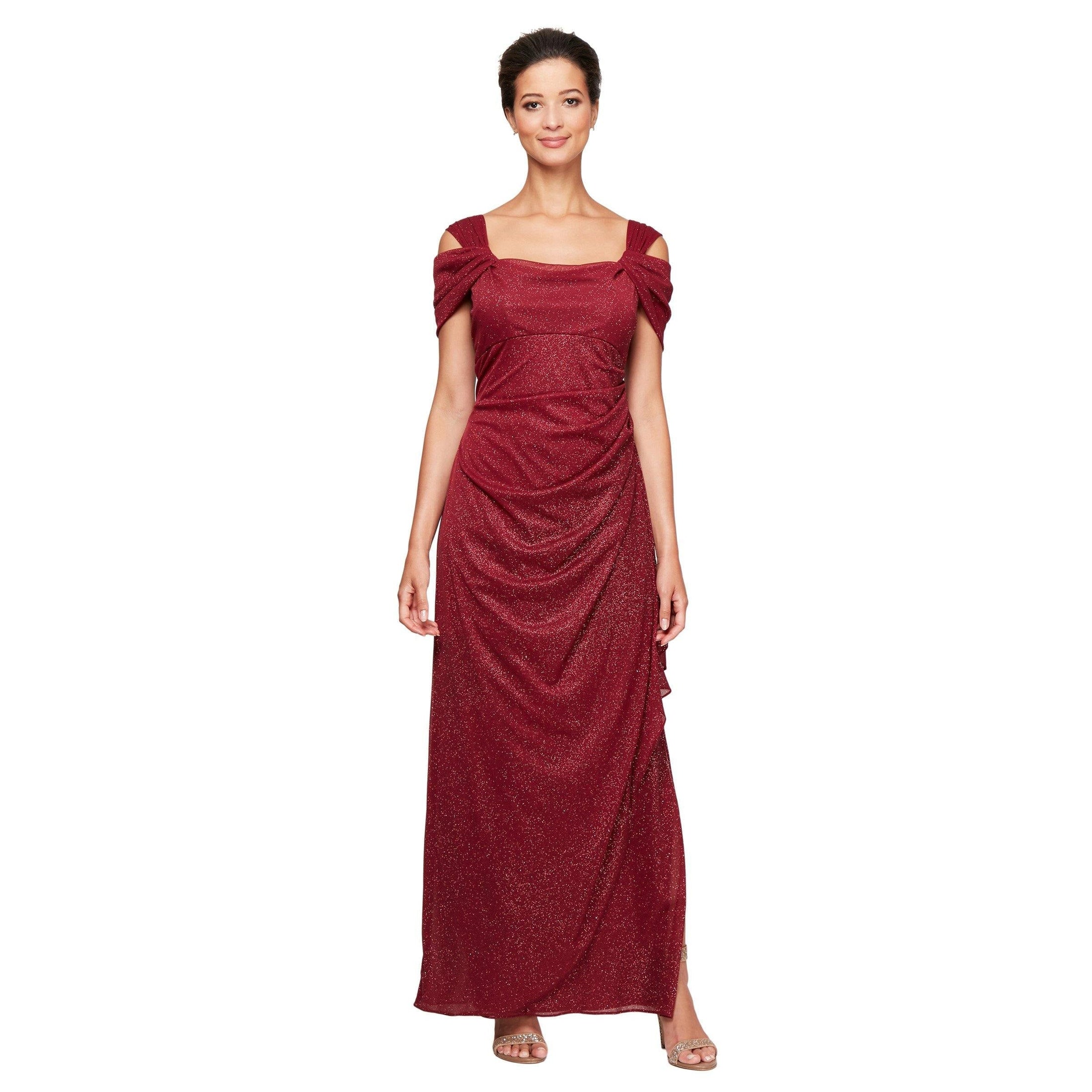 Fig Alex Evenings AE133026 Long Formal Glitter Mesh Dress for $159.99