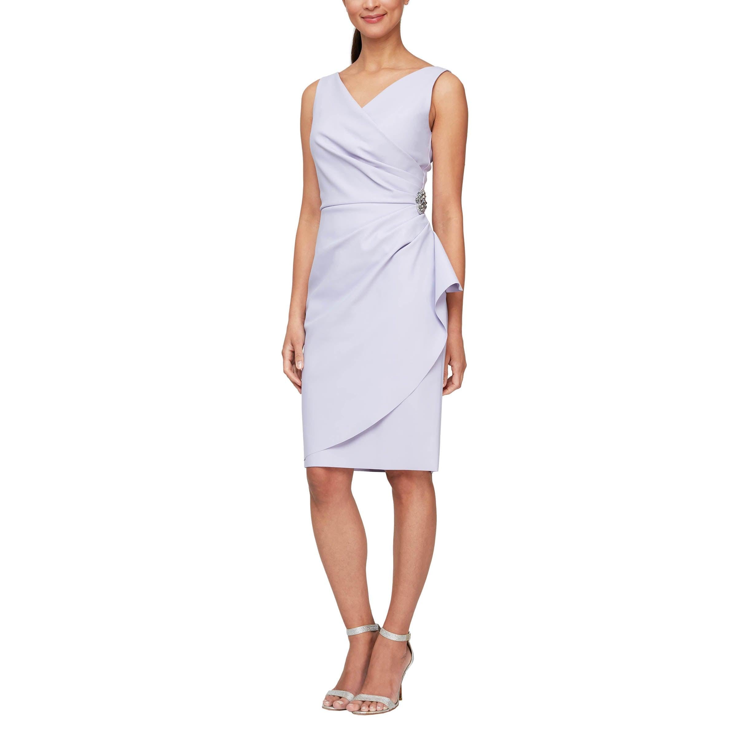Navy Alex Evenings AE134005 Short Cocktail Beaded Dress