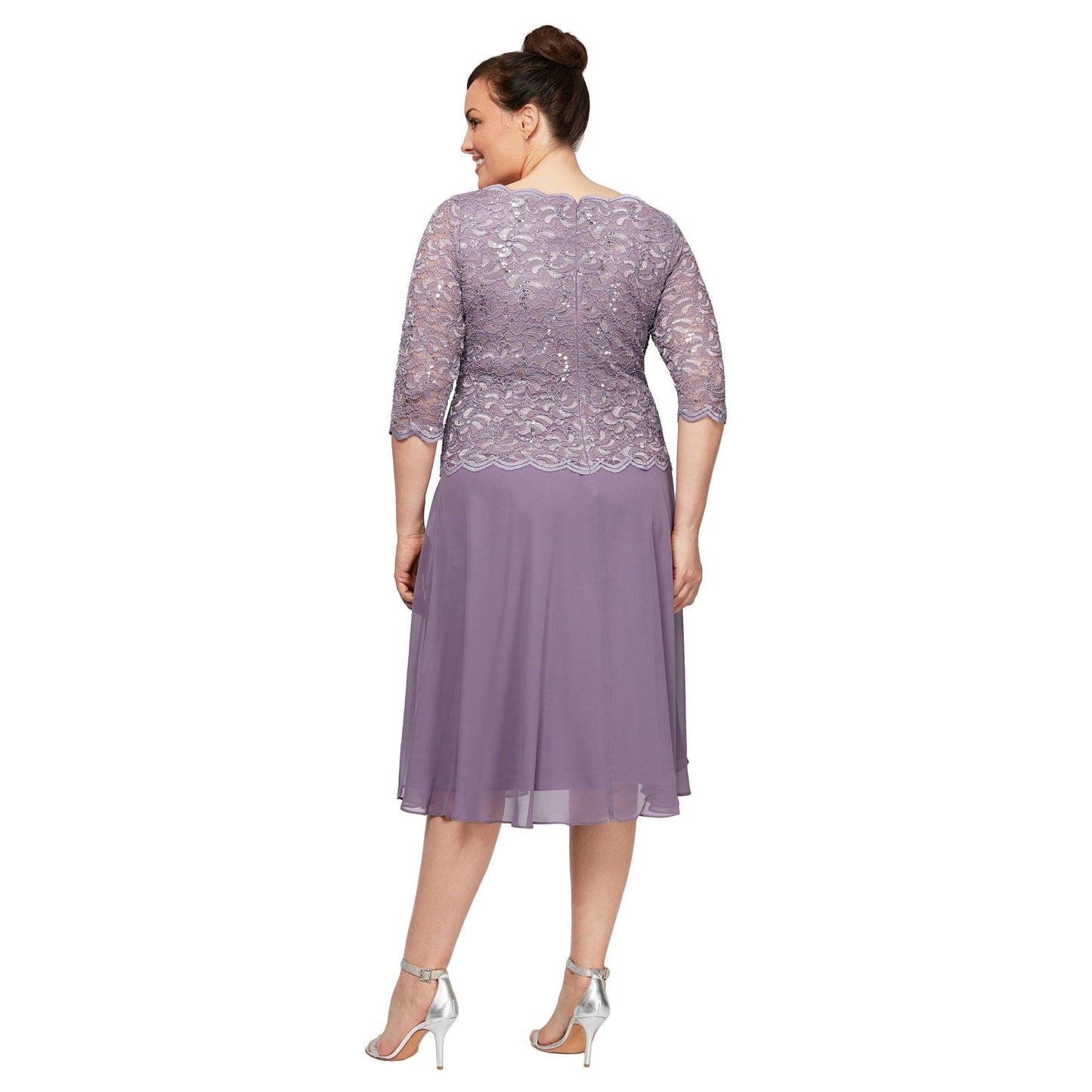 Alex Evenings Short Plus Size Chiffon Dress 4121796 - The Dress Outlet