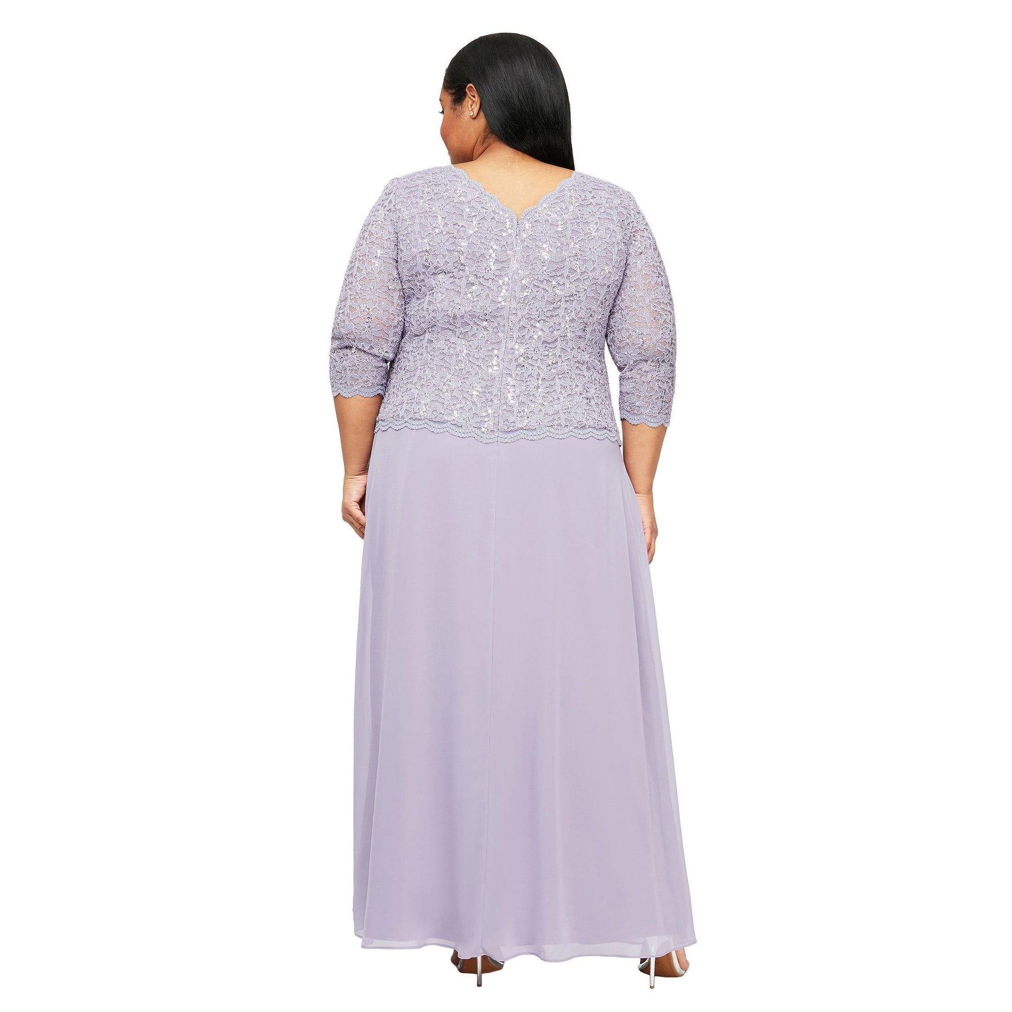 Heather Alex Evenings AE412318 Long Plus Size Chiffon Dress for $185.99 ...