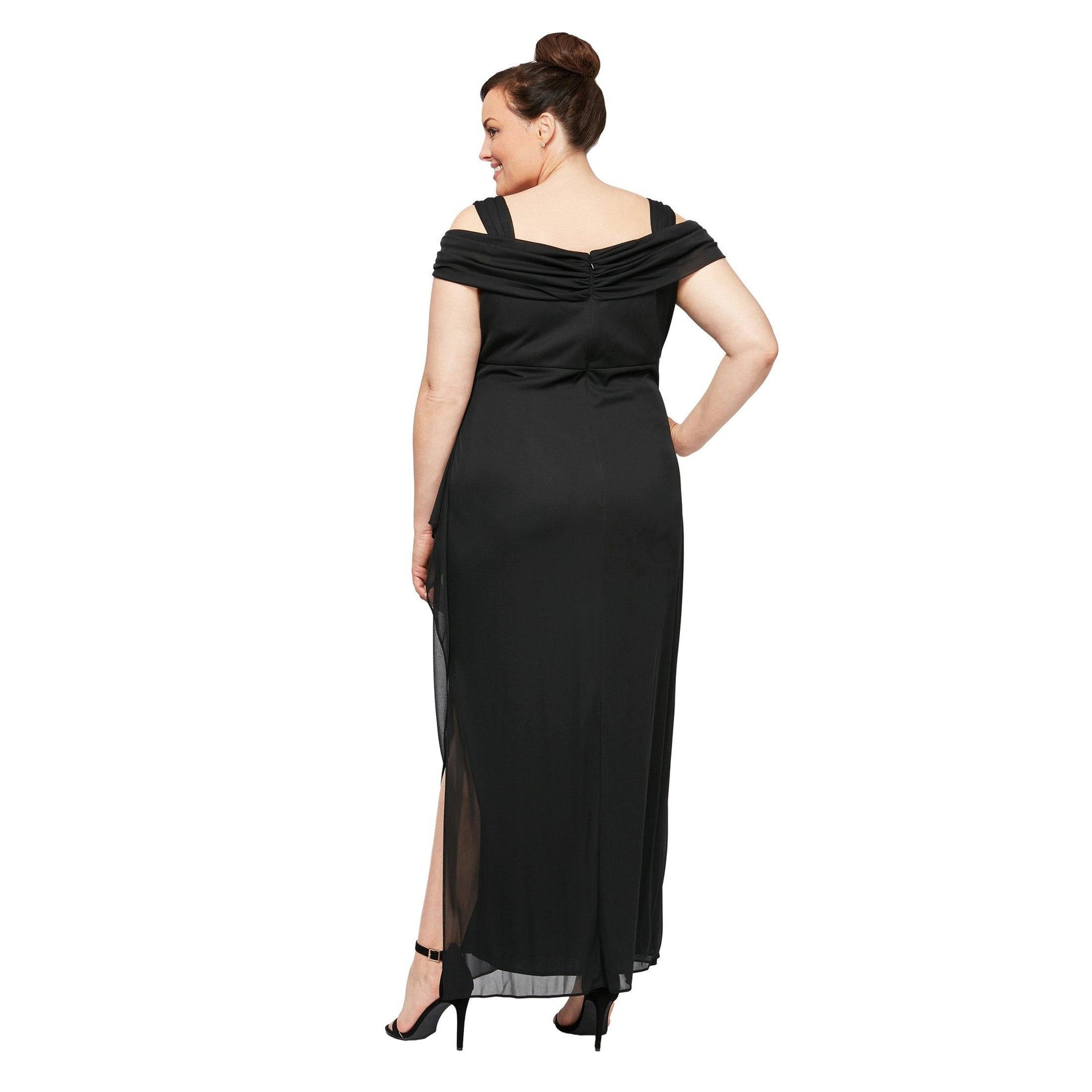 Black Alex Evenings AE432156 Long Plus Size Formal Dress for $139.99 – The Dress Outlet