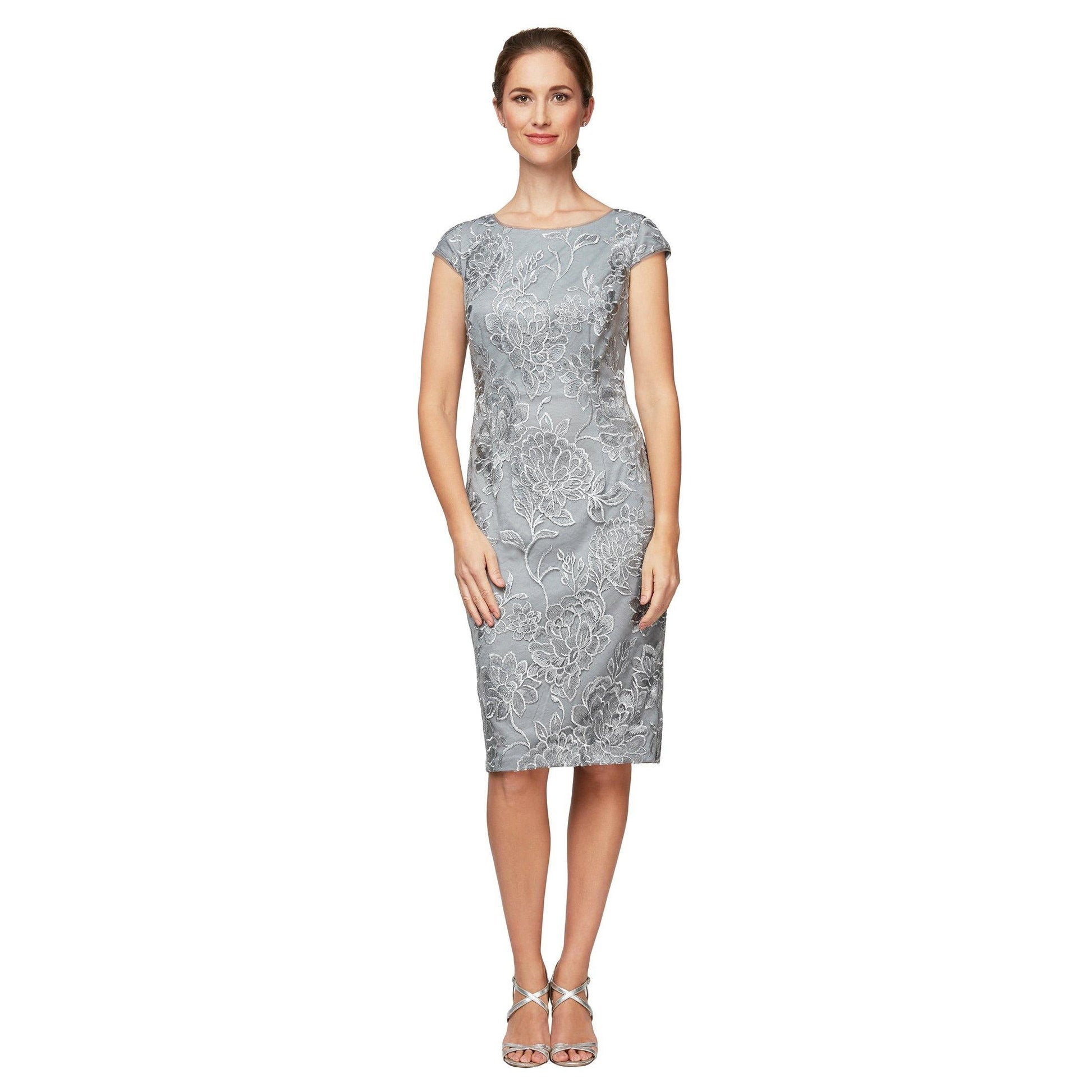 Alex Evenings AE81171037 Short Cocktail Cap Sleeve Dress