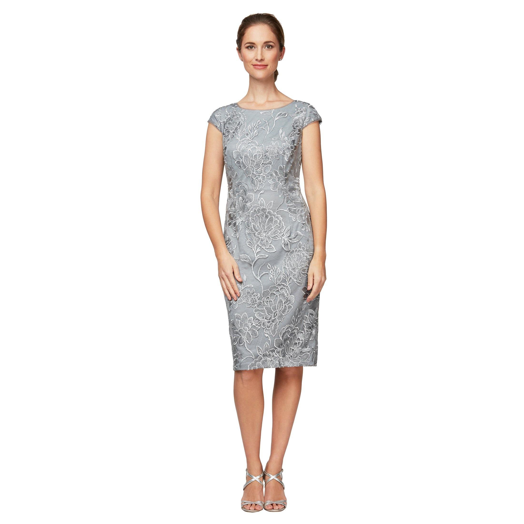 Alex Evenings Short Cocktail Cap Sleeve Dress 81171037 - The Dress Outlet