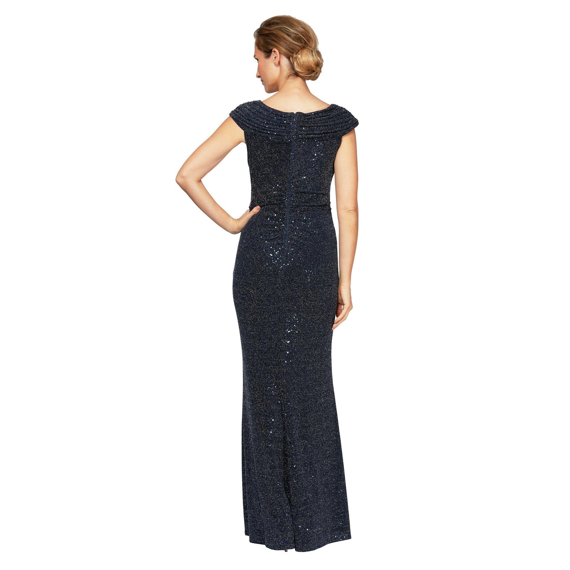 Alex Evenings AE8127514 Long Formal Metallic Dress