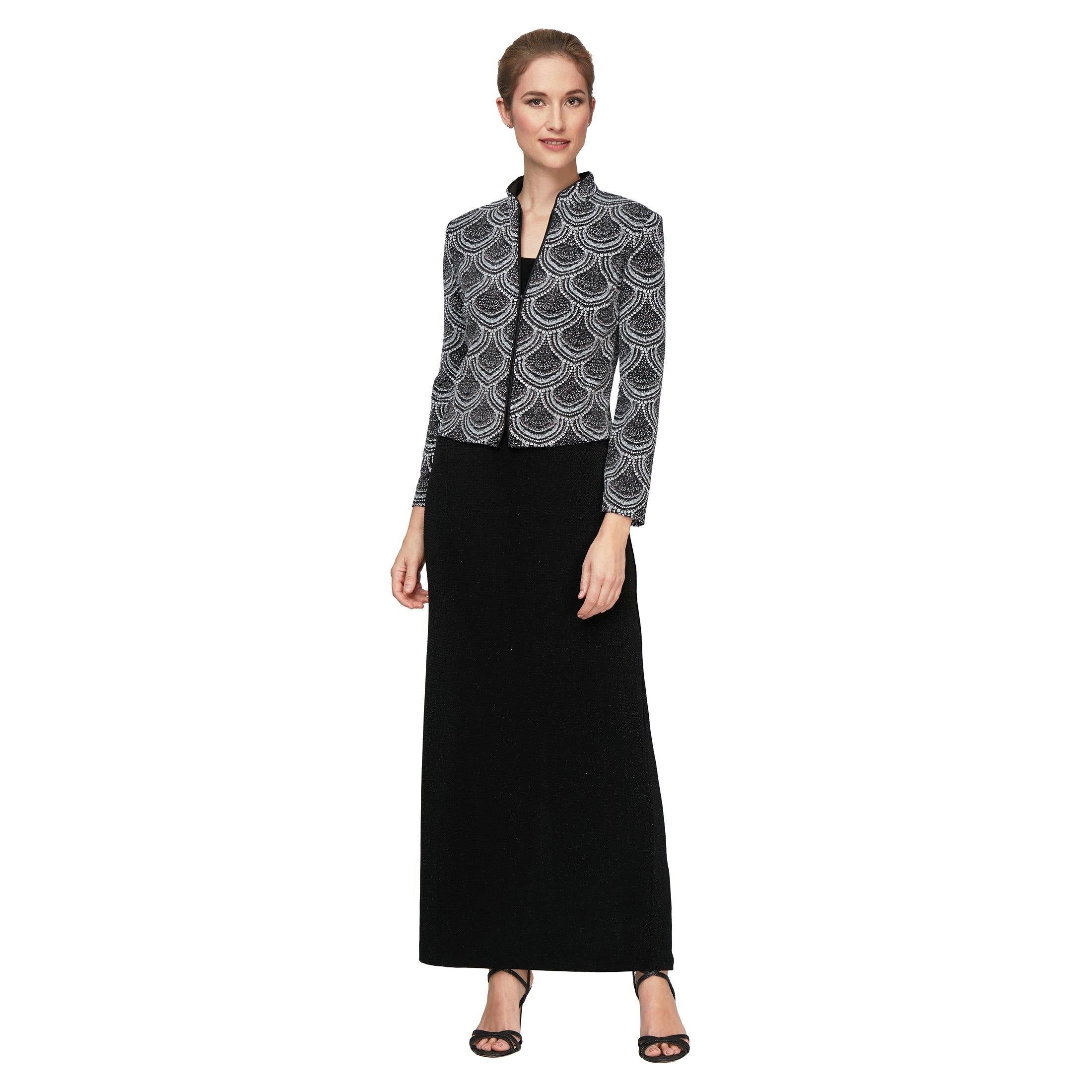 Alex Evenings Long Sleeve Jacket Dress 8127567 - The Dress Outlet