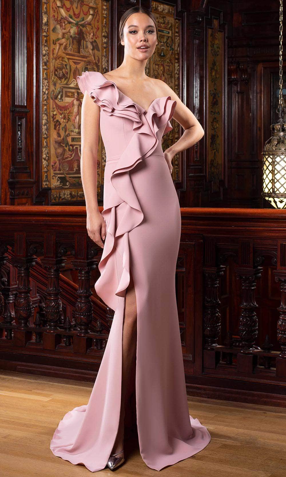 Formal Dresses Formal Long Tiered Ruffle Evening Dress Petal