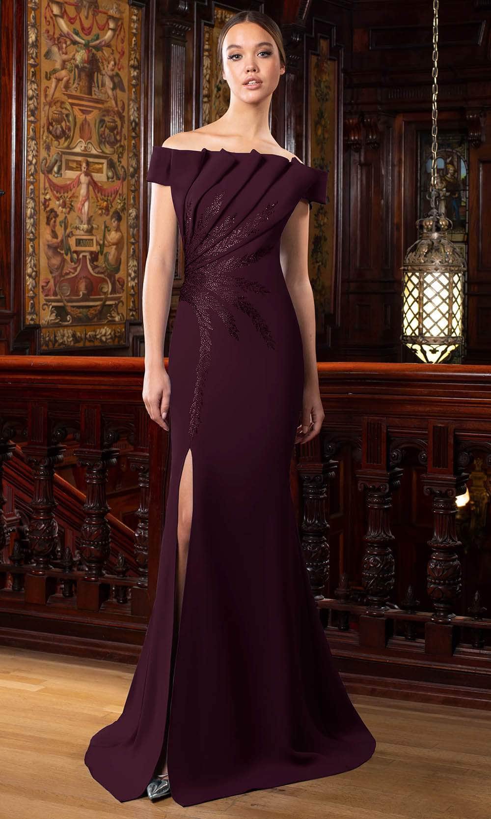 Alexander by Daymor 1586 Long Pleated Formal Evening Dress