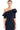 Cocktail Dresses Short Fitted Ruffled Cocktail Knee Length Dress Navy