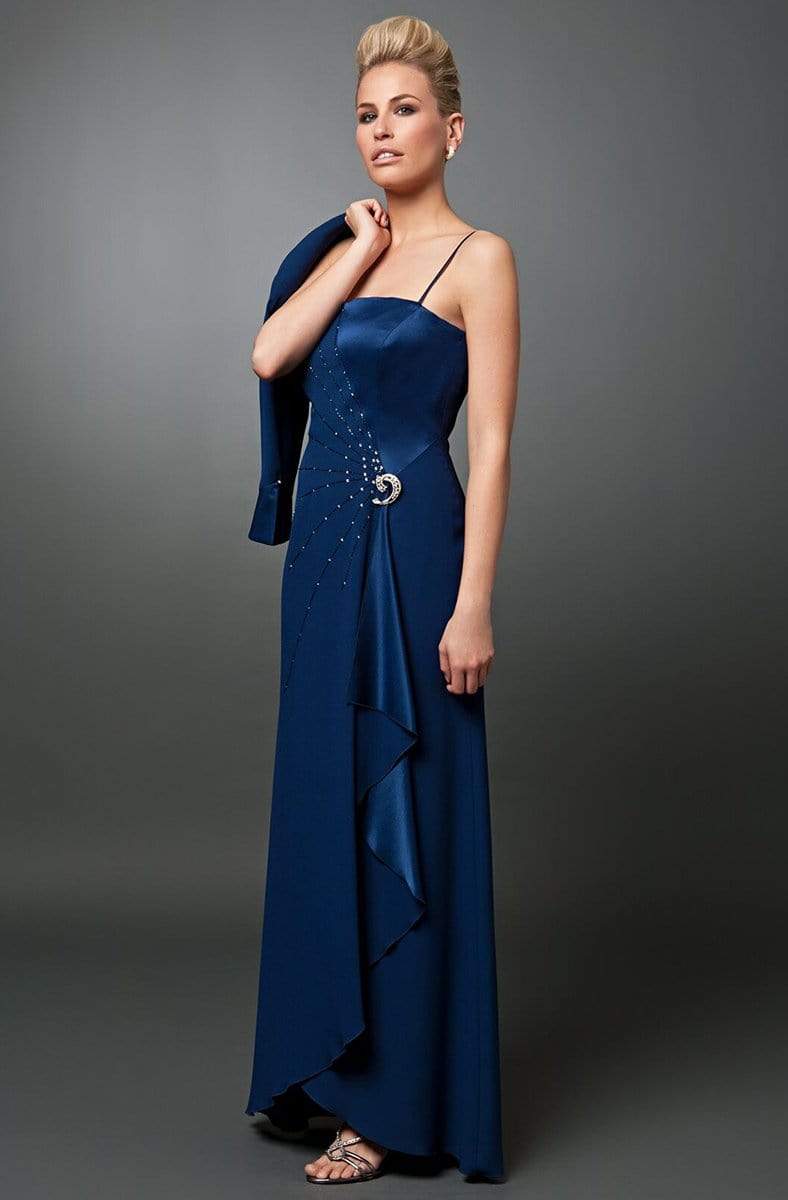 Square Floor-Length Satin Formal A-Line Alexander by Daymor 2006