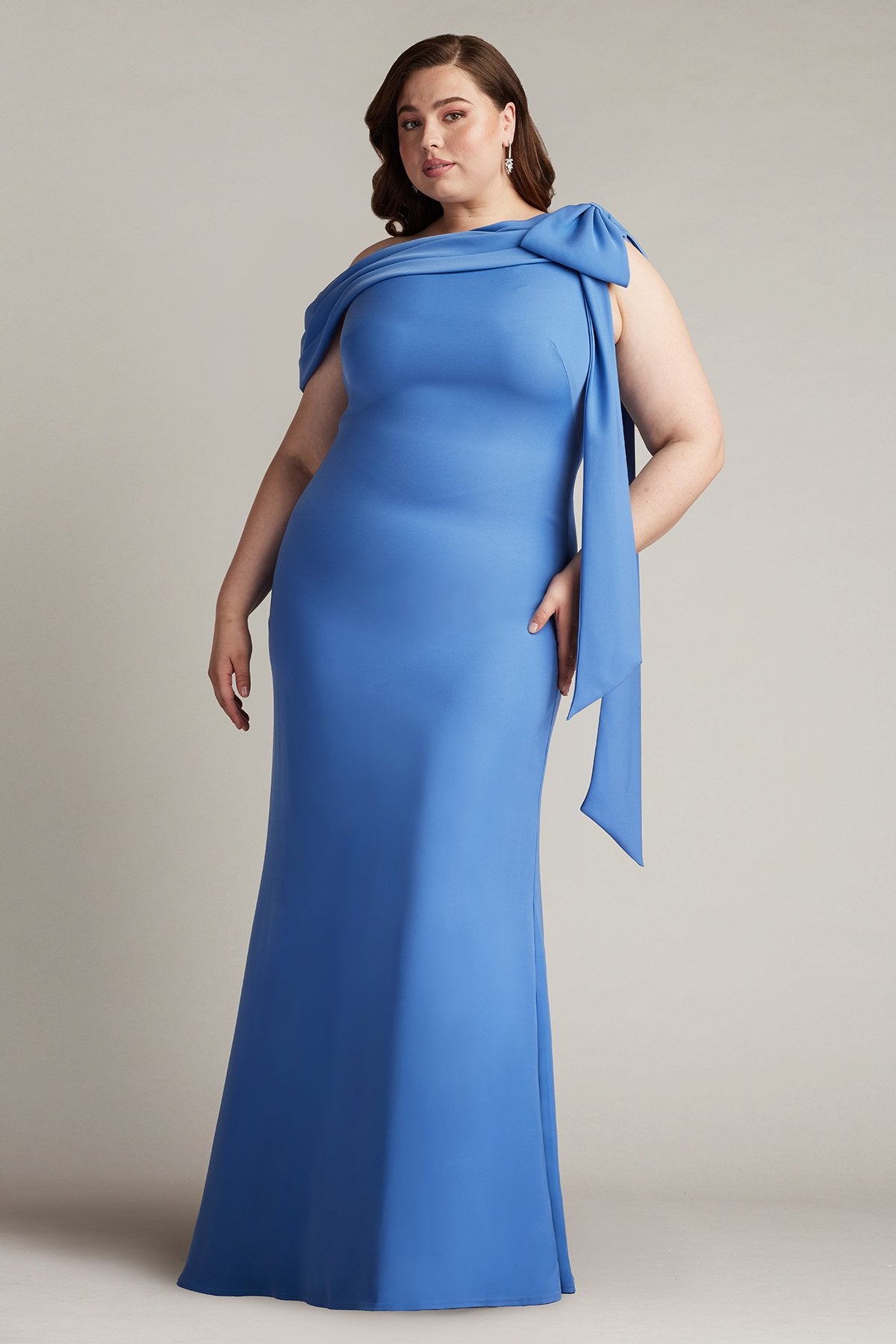 Plus Size Dresses Fitted Formal Plus Size Evening Dress Cadet Blue
