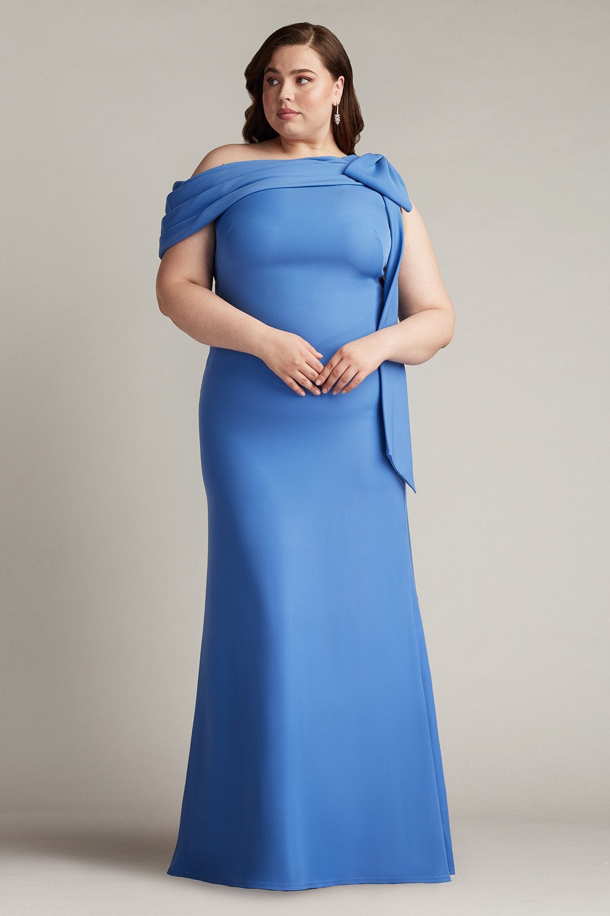 Plus Size Dresses Fitted Formal Plus Size Evening Dress Cadet Blue