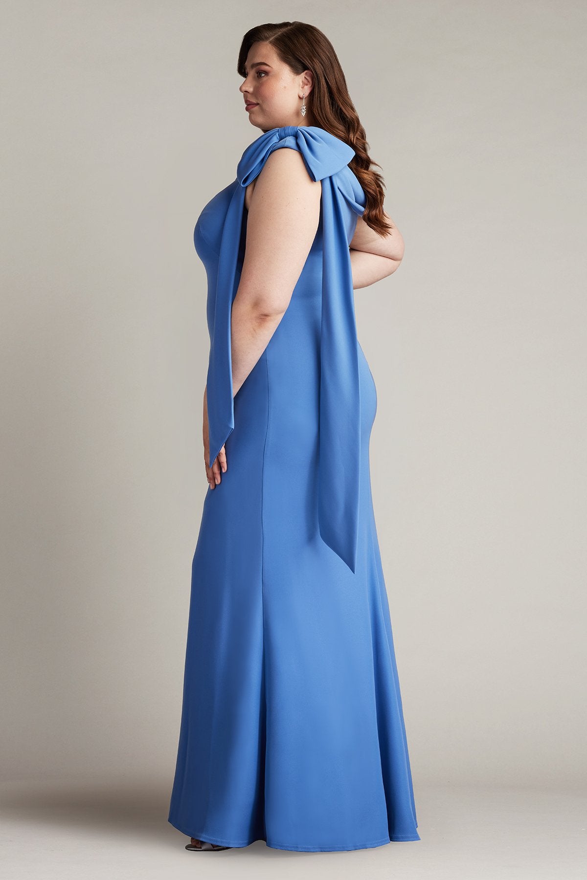 Plus Size Dresses Fitted Formal Plus Size Evening Dress Cadet Blue
