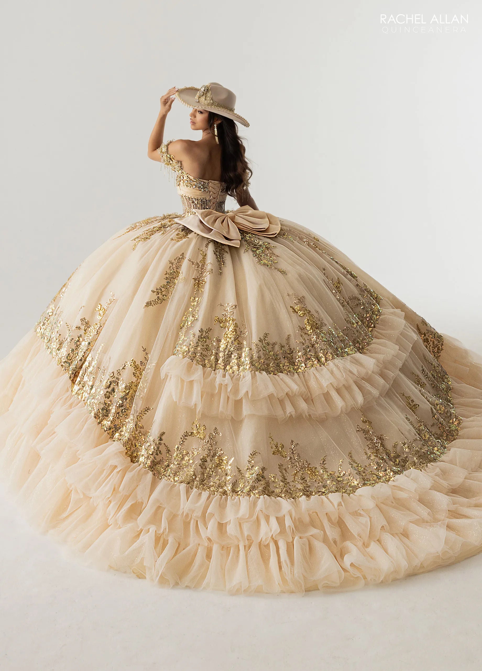 Off-the-Shoulder Floor-Length Tulle Gown Rachel Allan RQ6012 – The