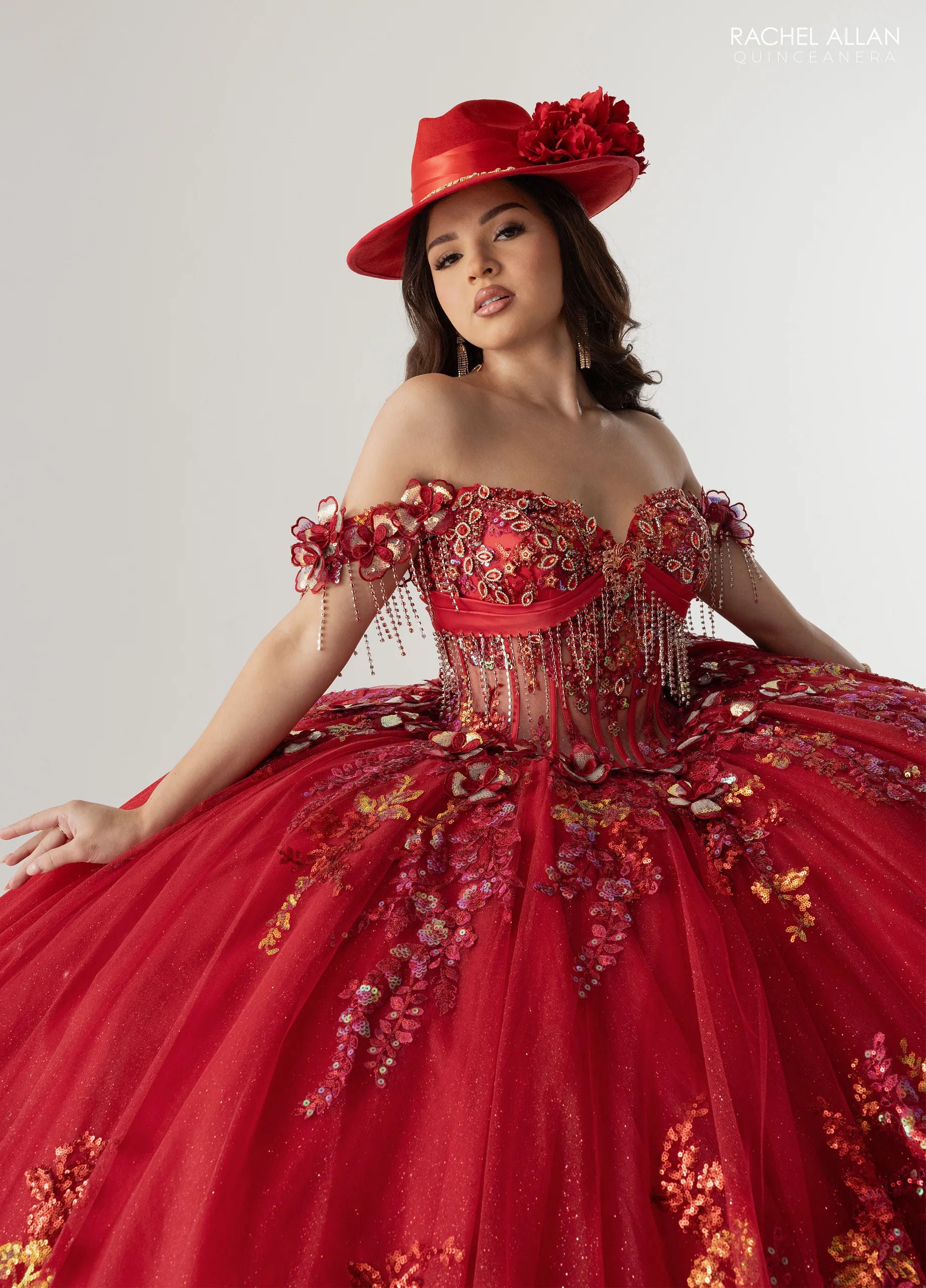 Off-the-Shoulder Floor-Length Tulle Gown Rachel Allan RQ6012  The Dress  Outlet