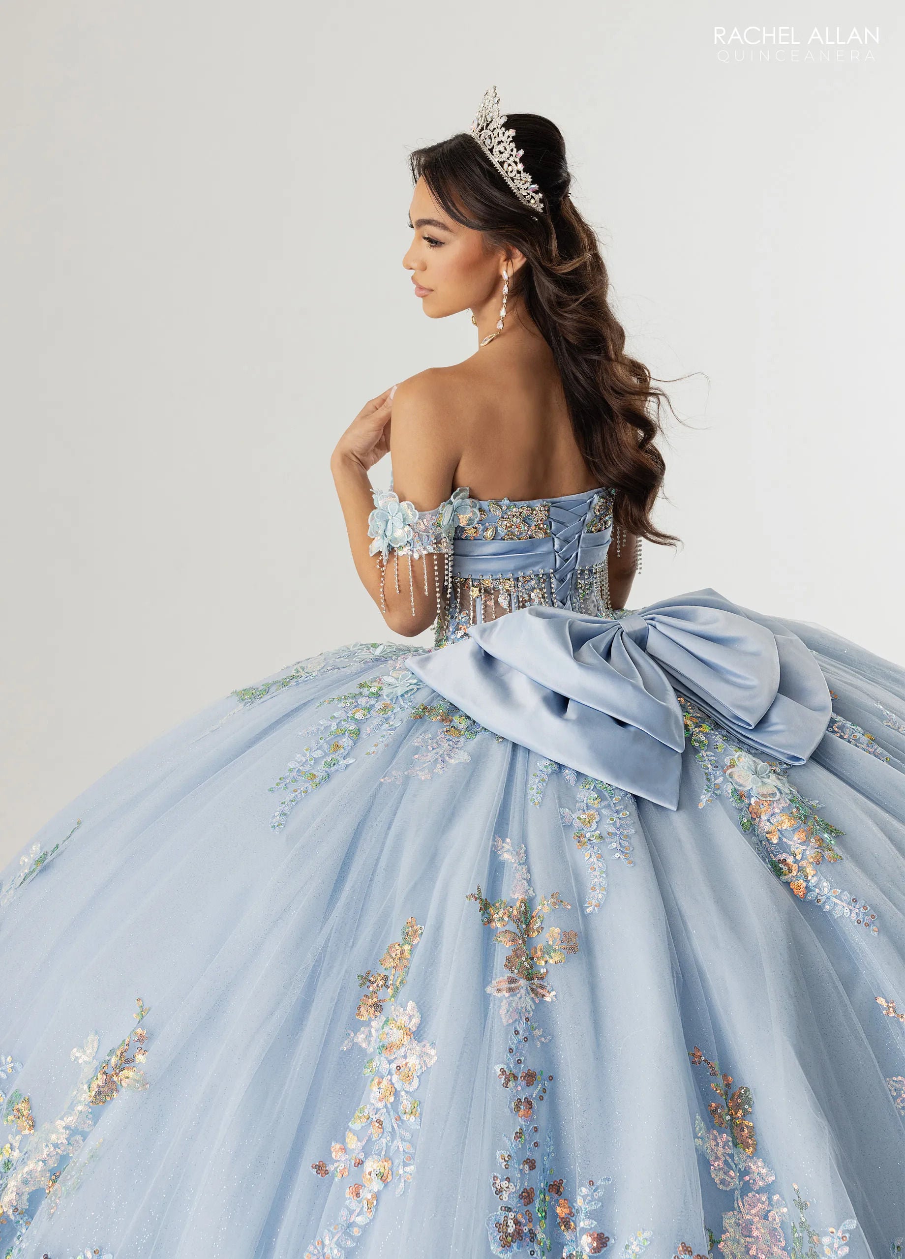 Off-the-Shoulder Floor-Length Tulle Gown Rachel Allan RQ6012 – The Dress  Outlet