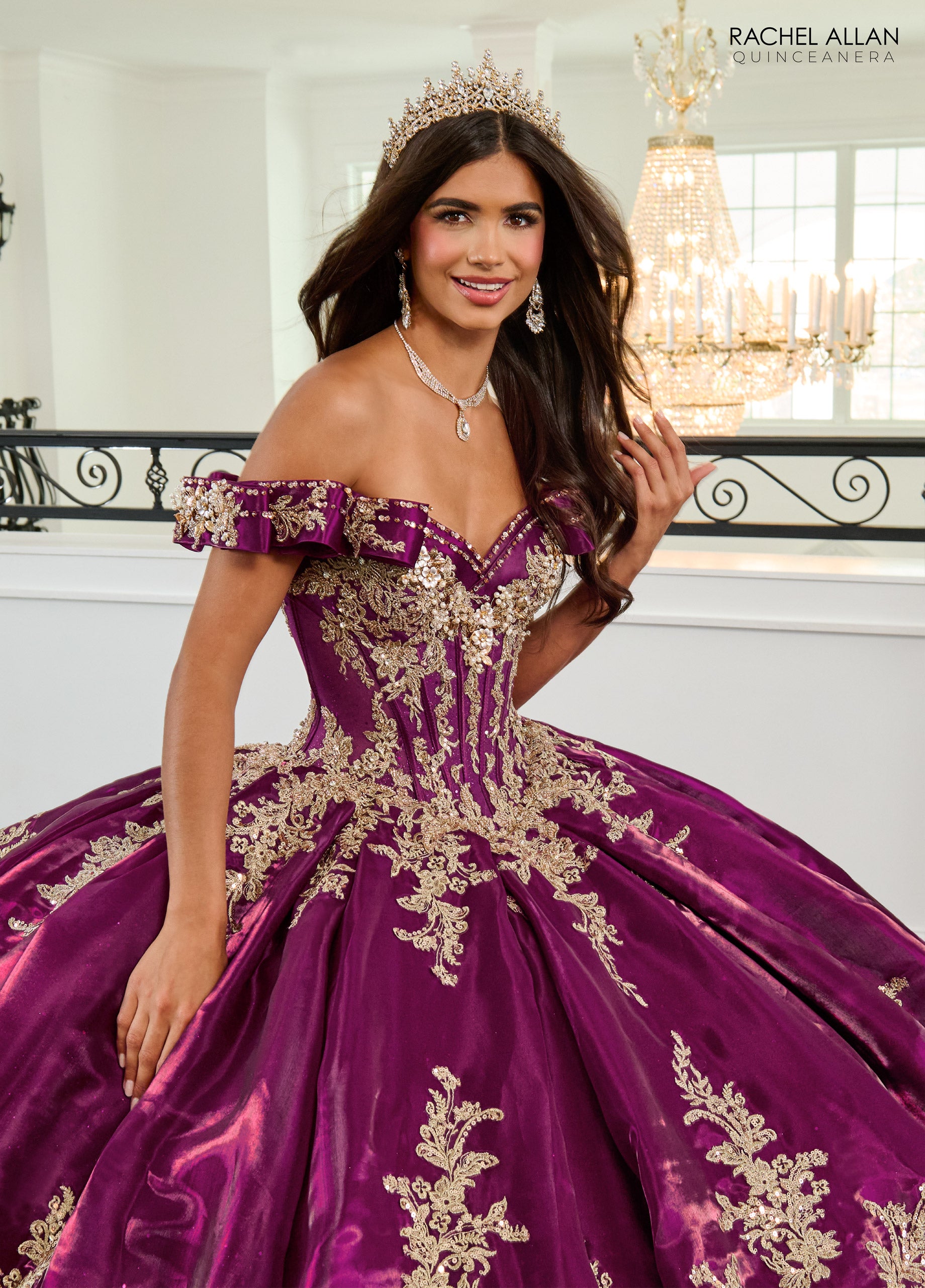 Rachel Allan RQ3151 Beaded Ball Gown Long Quinceanera Dress