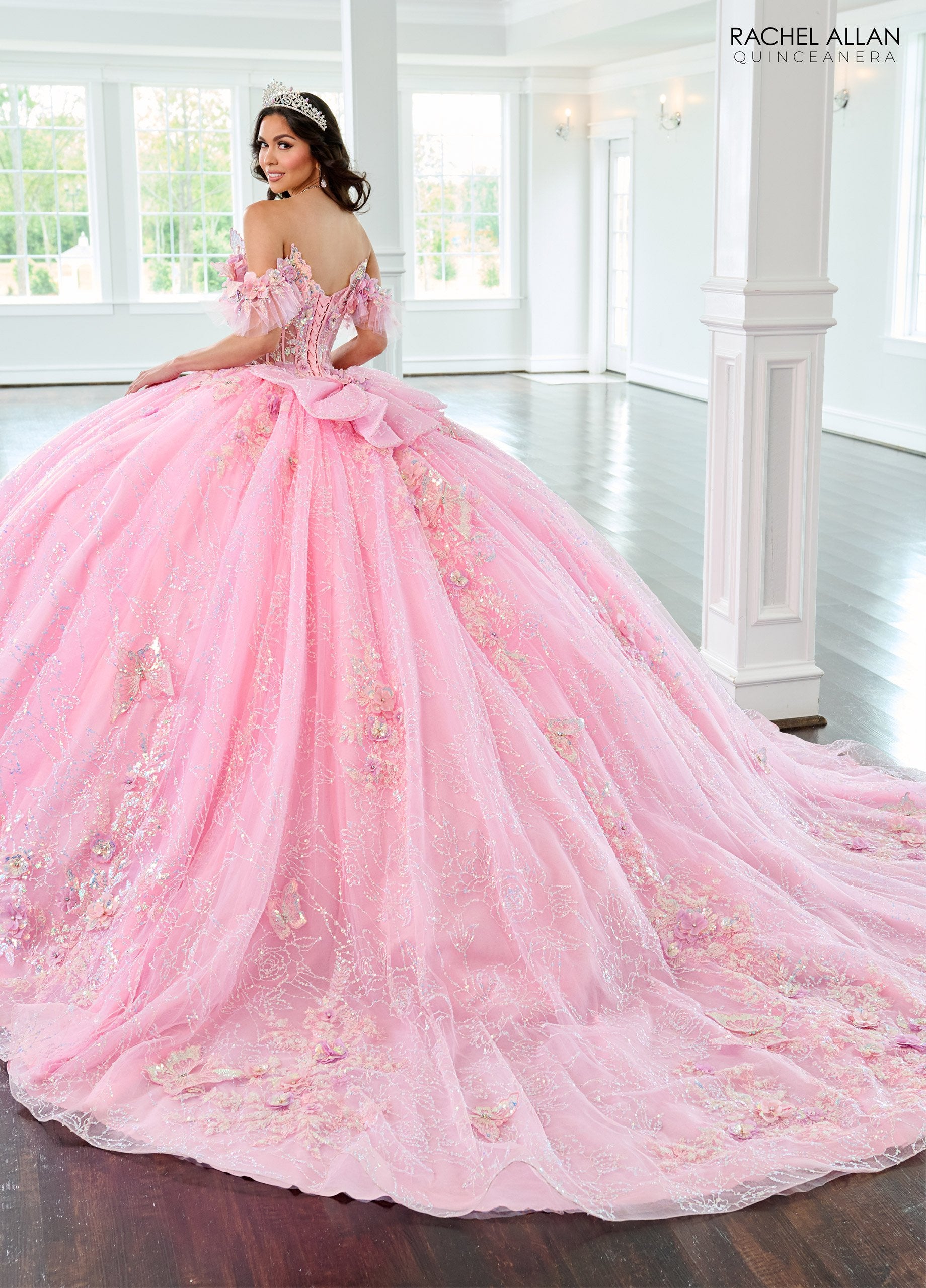 Pink Quince Rachel Allan RQ3149 Long Ball Gown Beaded Quinceanera Dress Light Blue Mint Pink Quince Rachel Allan RQ3149 Long Ball Gown Beaded Quinceanera Dress Light Blue Mint