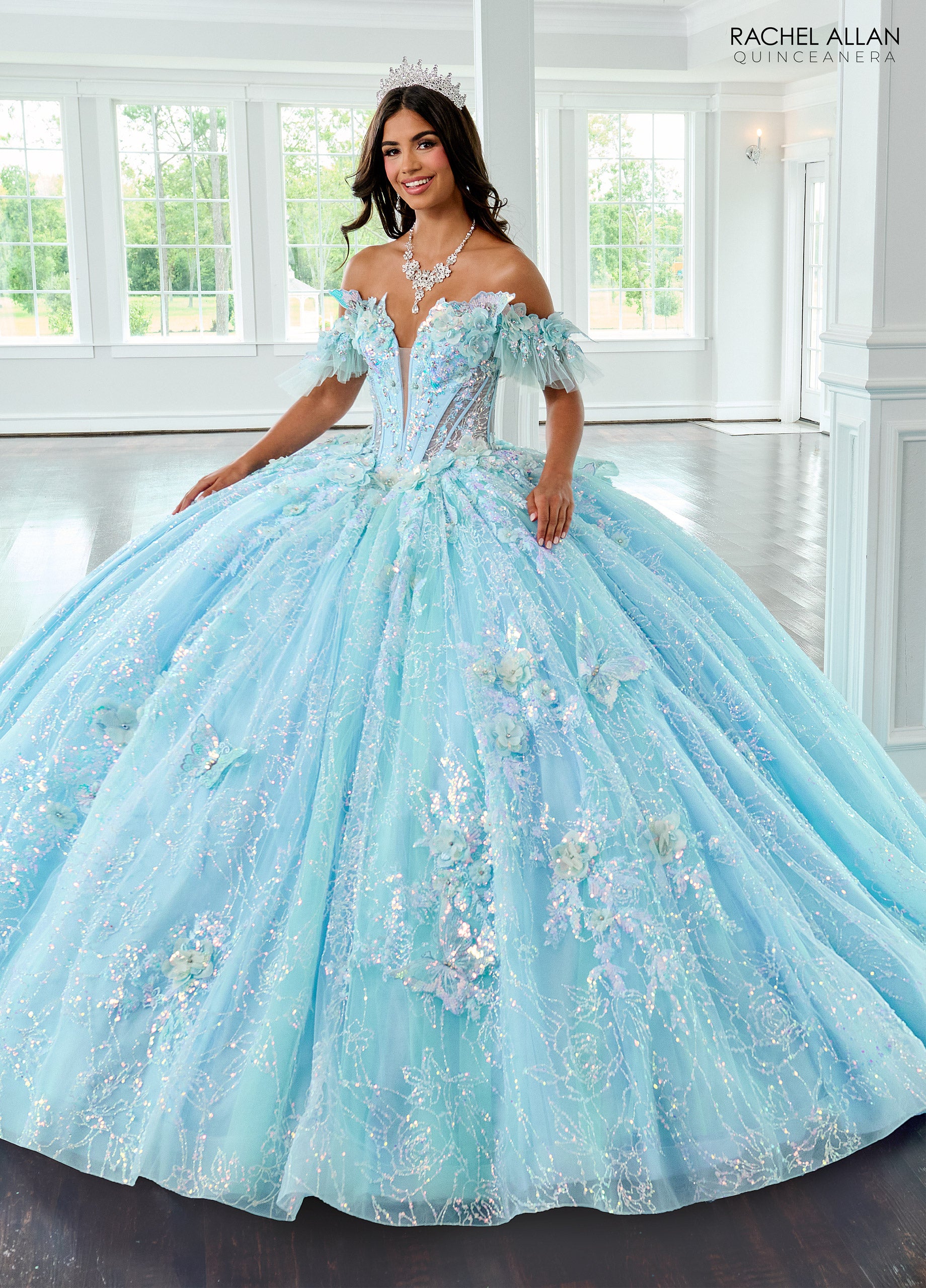 Rachel Allan RQ3149 Long Ball Gown Beaded Quinceanera Dress