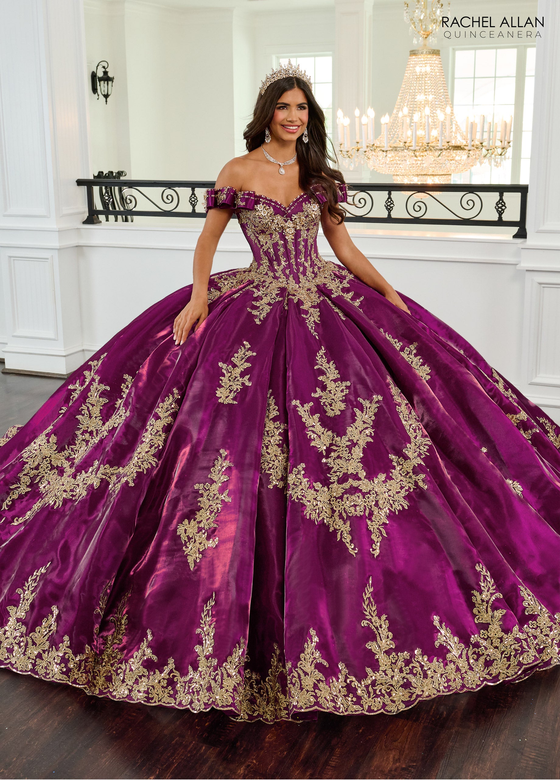 Rachel Allan RQ3151 Beaded Ball Gown Long Quinceanera Dress  The Dress  Outlet