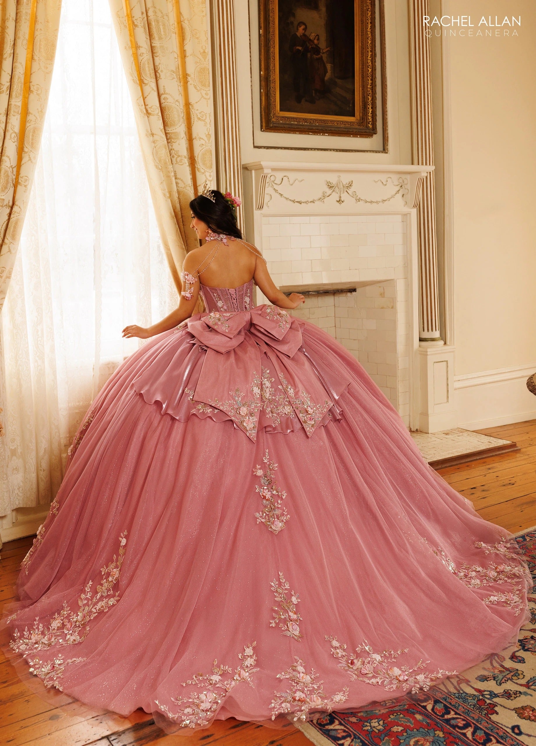 Sweetheart Floor-Length Tulle Quinceañe Ball Gown Rachel Allan RQ3184