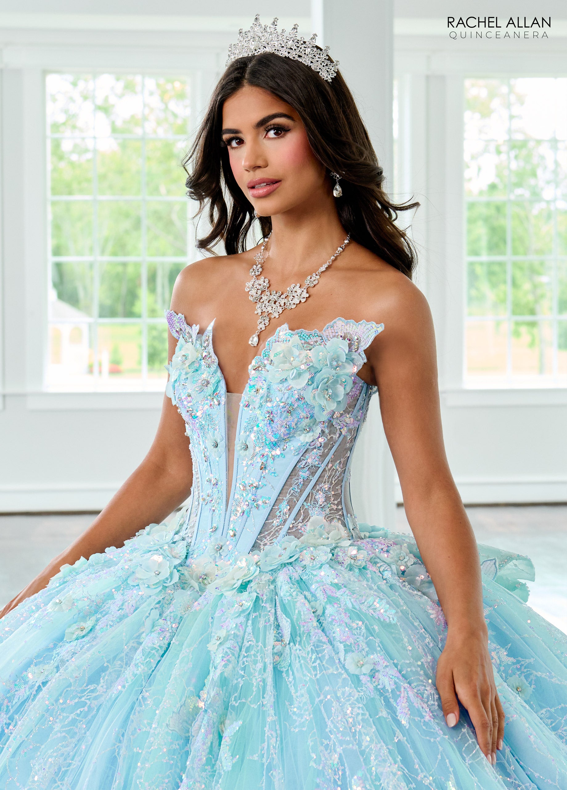 Rachel Allan RQ3149 Long Ball Gown Beaded Quinceanera Dress