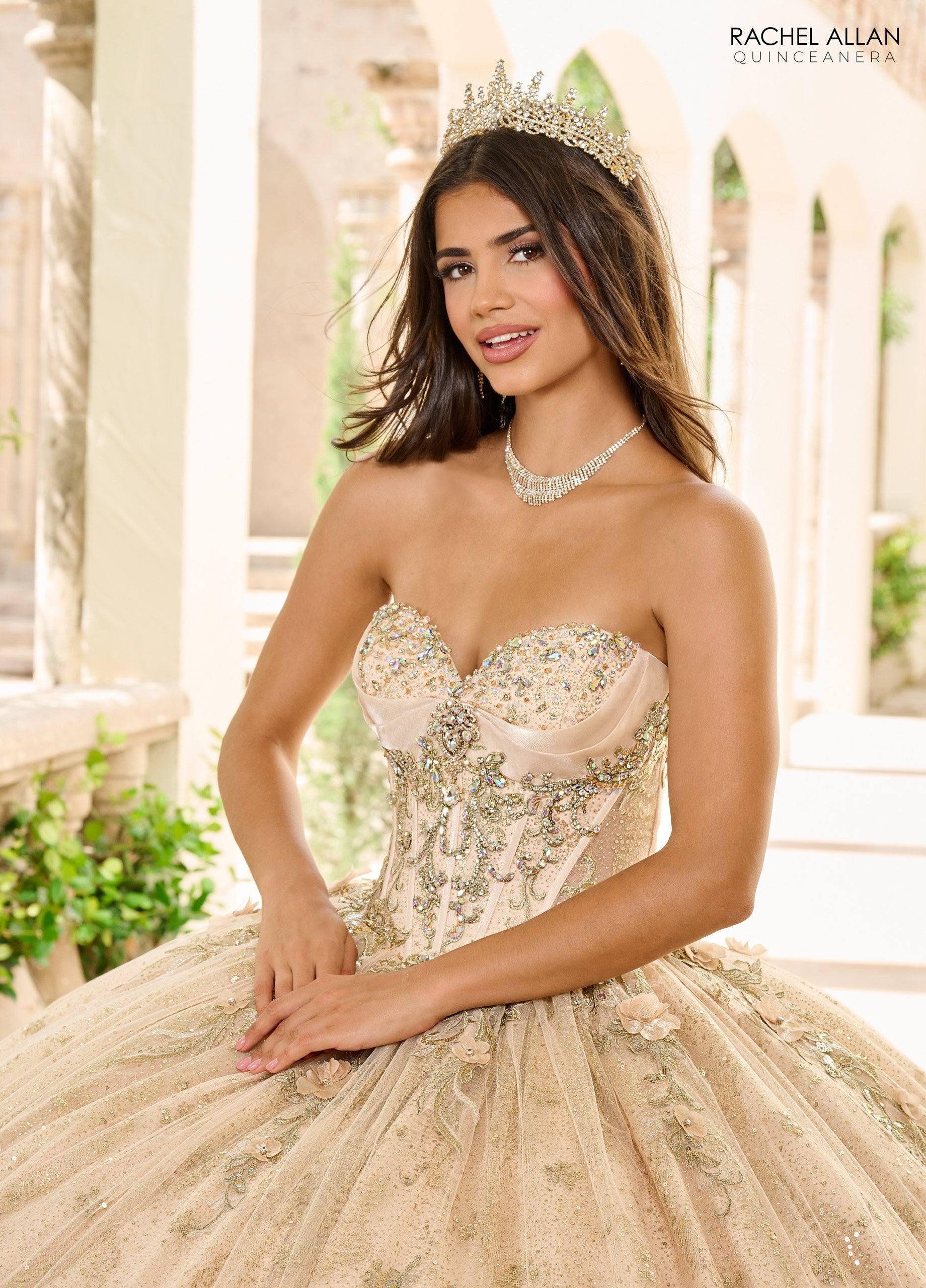 white christmas dresses Tulle Appliques Quinceanera Dresses Ball Gown main image 1