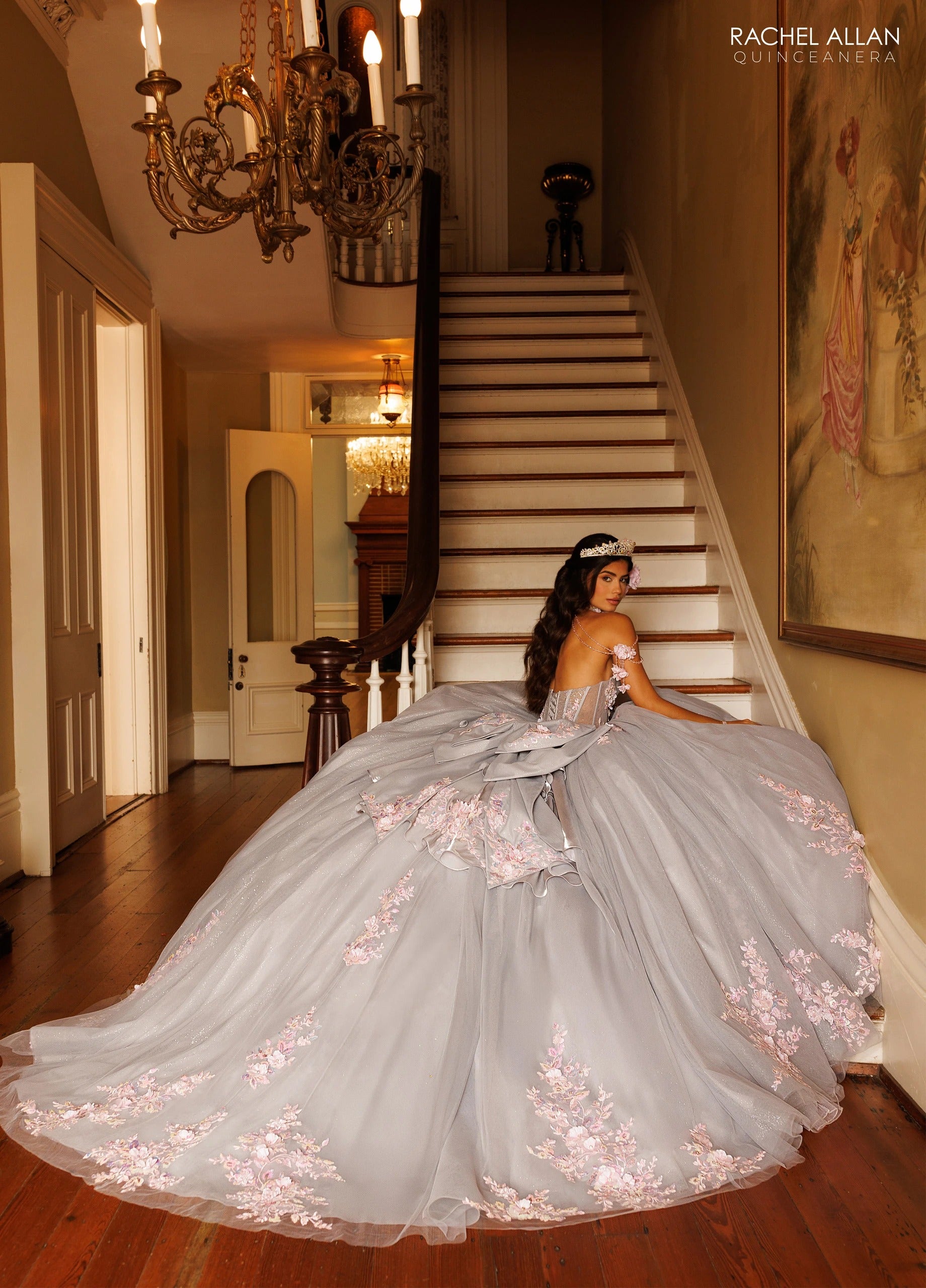 Sweetheart Floor-Length Tulle Quinceañe Ball Gown Rachel Allan RQ3184