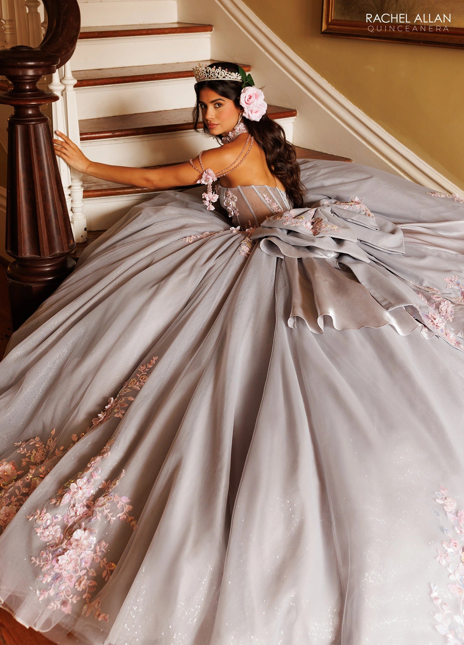 Sweetheart Floor-Length Tulle Quinceañe Ball Gown Rachel Allan RQ3184
