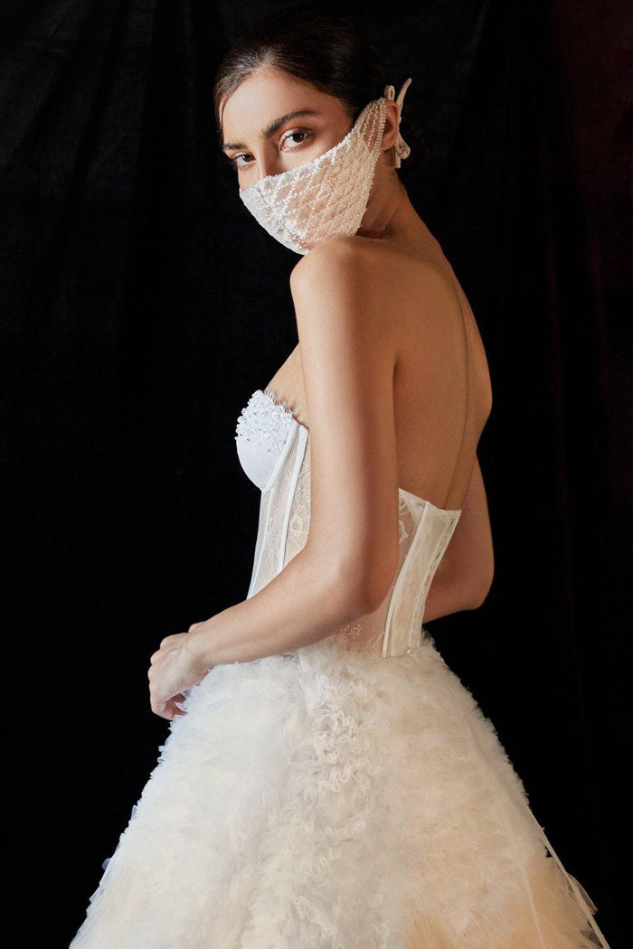 Andrea & Leo A0767W Long Ombre Wedding Dress Bridal Ivory