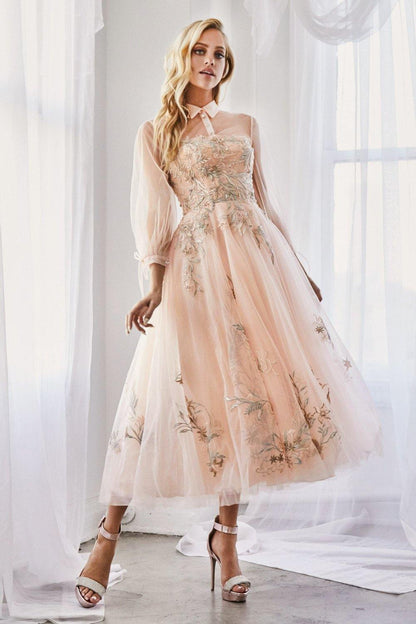 Andrea & Leo A0862 Mother of the Bride Long Dress Blush