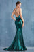 Andrea & Leo CDA0937 Metalling Long Sexy Prom Dress Emerald