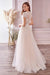 Andrea & Leo CDA1026 Prom Long Short Sleeve Wedding Dress Cream