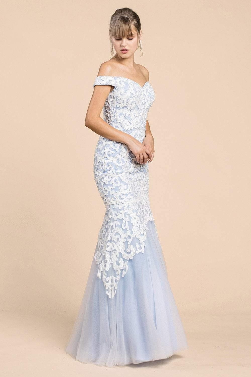 Andrea & Leo CDA0401 Long Prom Mermaid Dress White Peri