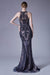Andrea & Leo CDA0722 Prom Long Fitted Dress Formal Navy
