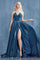 Andrea & Leo CDA0734 Sexy Glitter Long Prom Dress Midnight