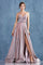 Andrea & Leo CDA0734 Sexy Glitter Long Prom Dress Blush