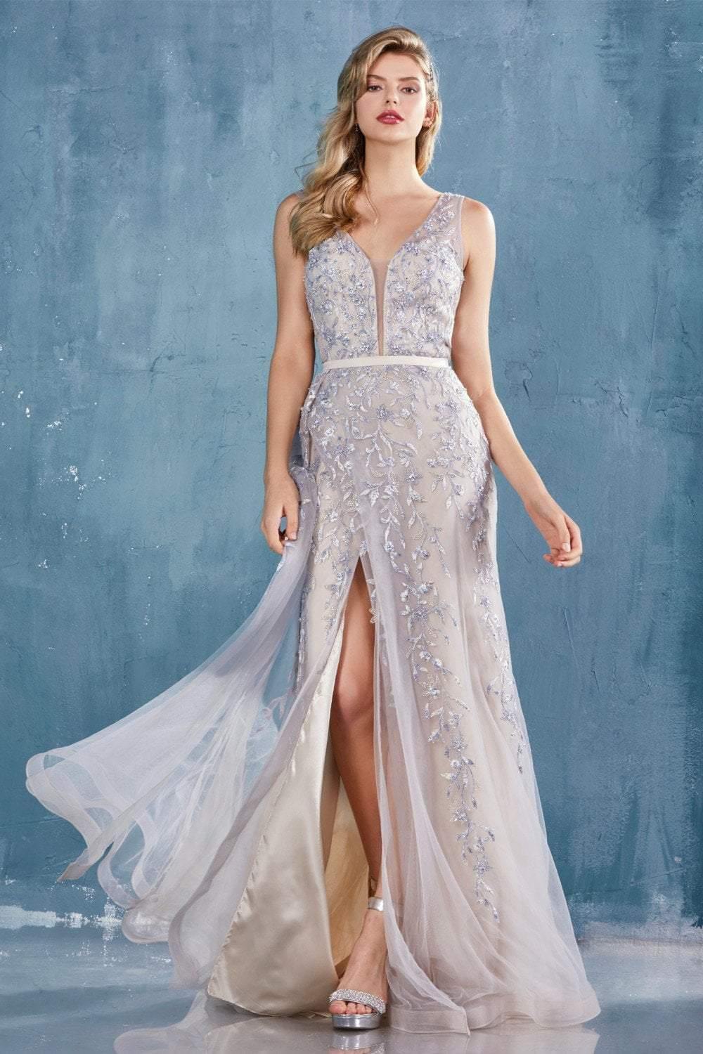 Andrea & Leo CDA0817 Sexy Long Prom Formal Dress Dusty Blue
