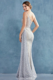 Silver/Nude Andrea & Leo CDA0975 Long Sexy Prom Dress Evening Gown for $379.99 – The Dress Outlet
