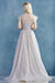 Andrea & Leo CDA0998 Ruffled Long Prom Dress Light Gray
