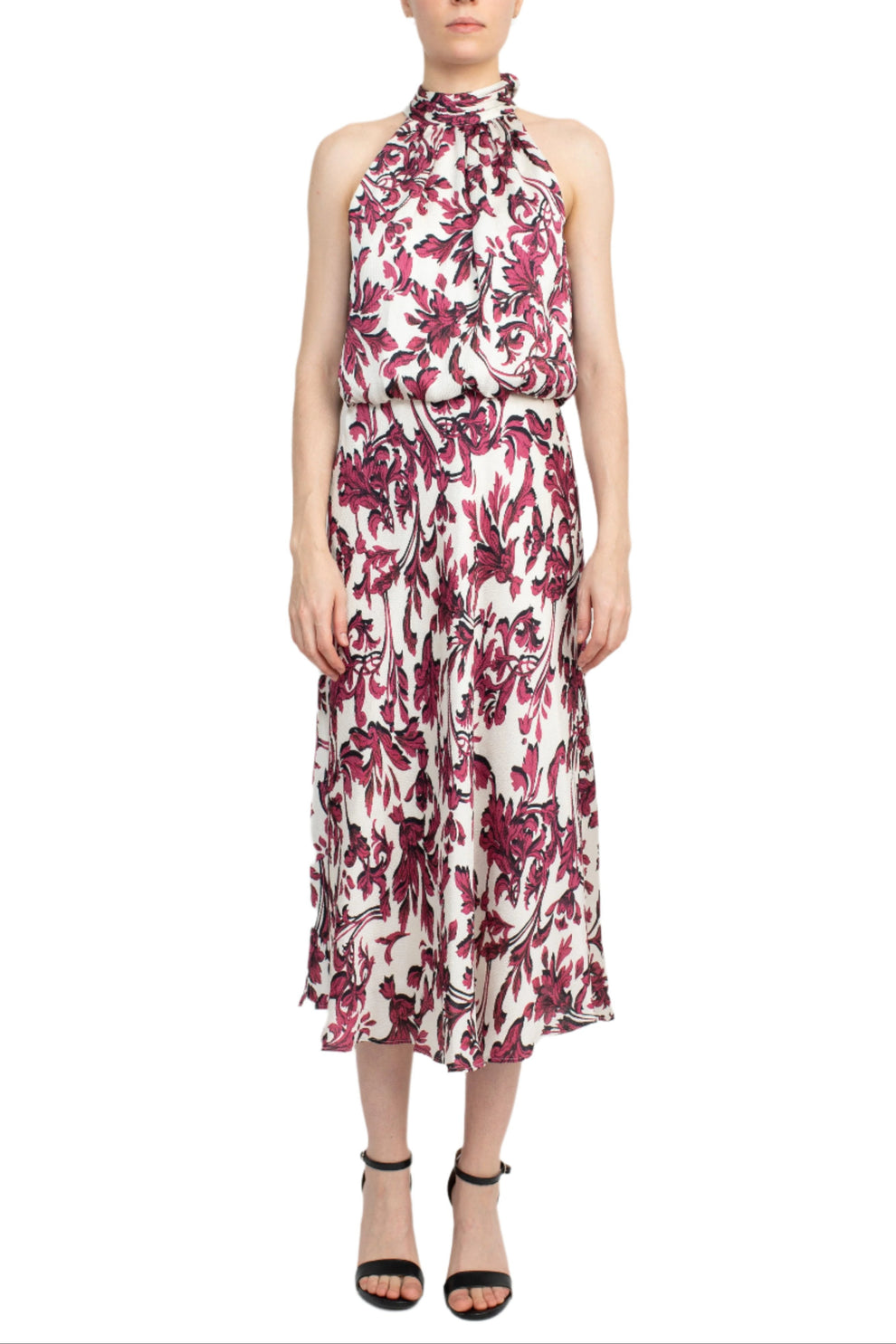 Adrianna Papell AP1D104269 Short Cocktail A Line Print Midi Dress