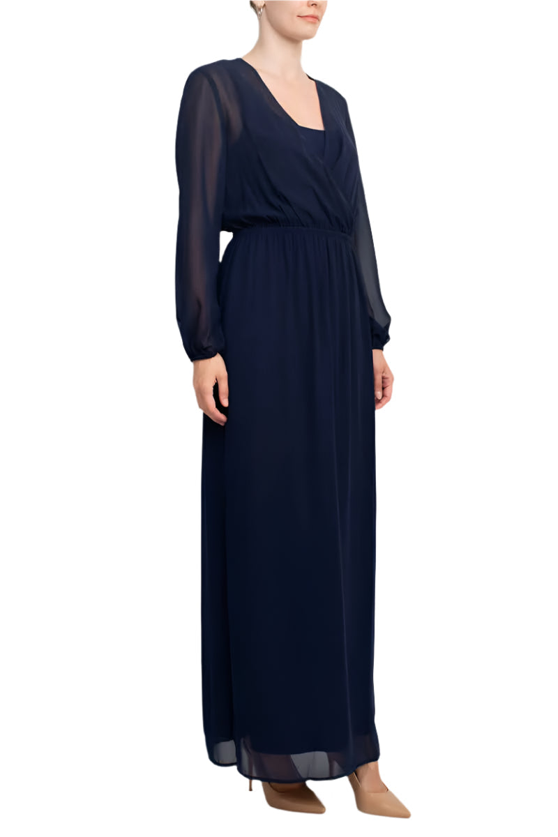 Adrianna Papell AP1D104303 Long Sleeve Evening Formal Dress