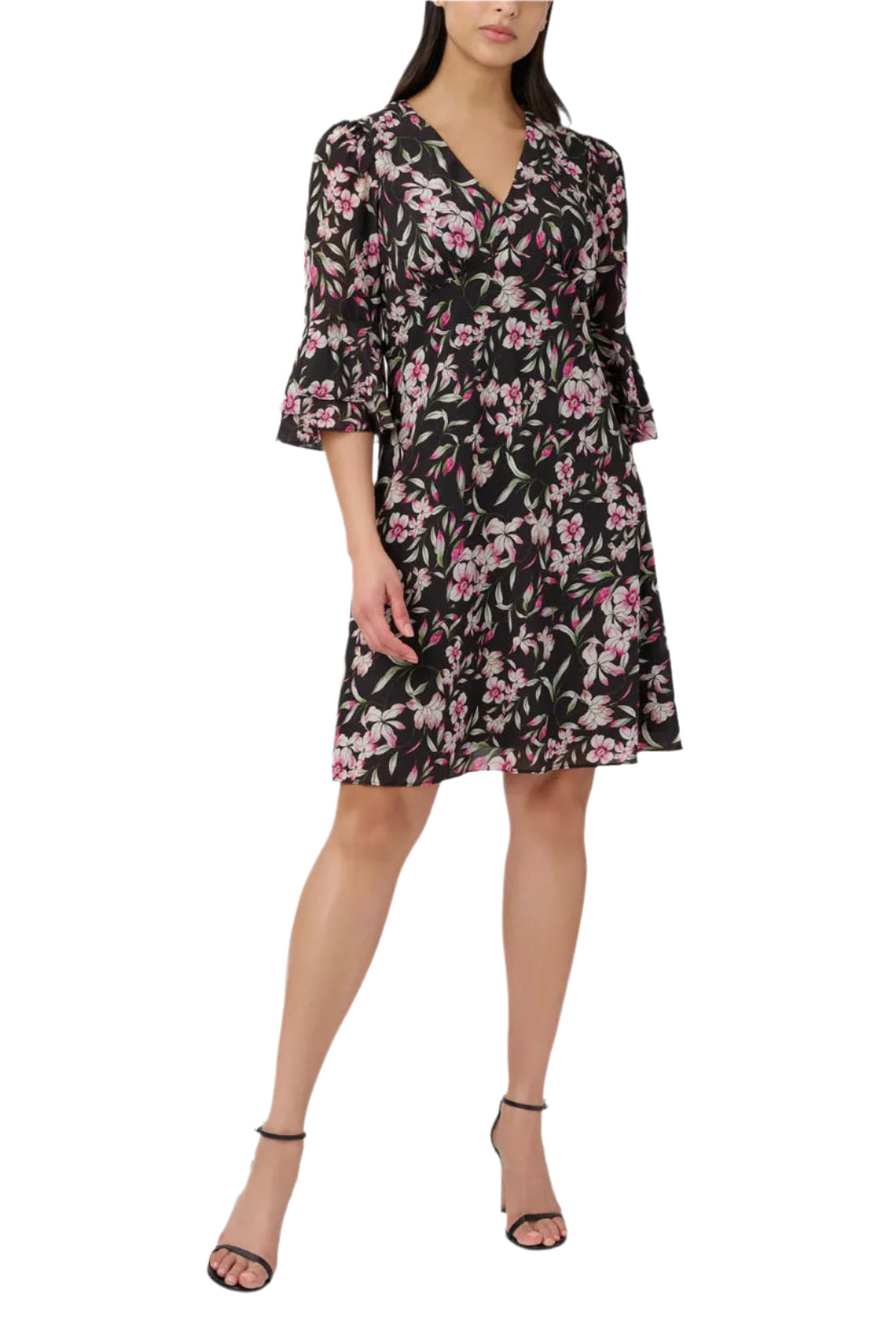 Adrianna Papell AP1D104622 Short Cocktail Floral Print Dress